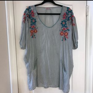 Johnny Was Embroidered Top